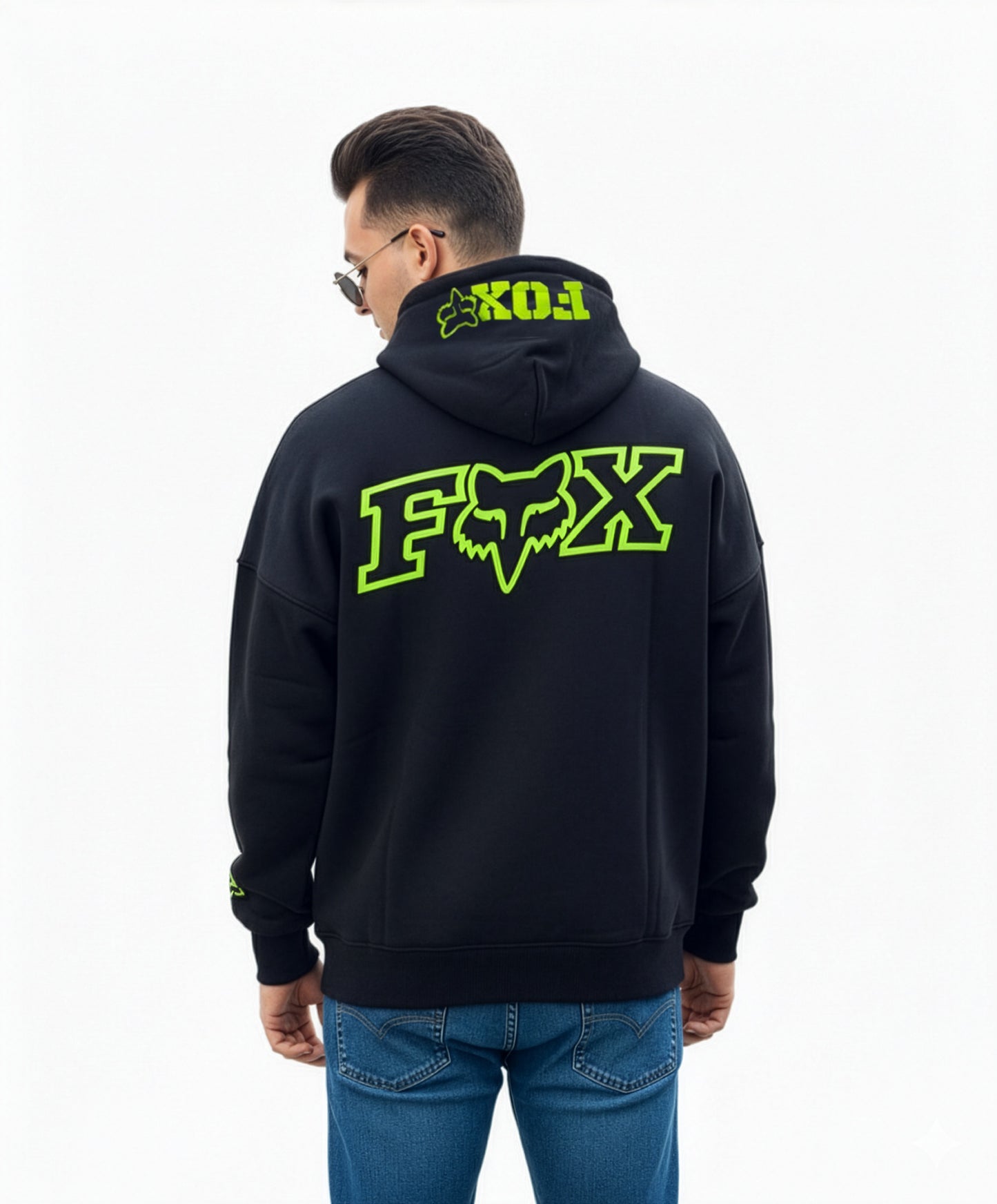 BLACK HOODIE PRINTED “FOX”